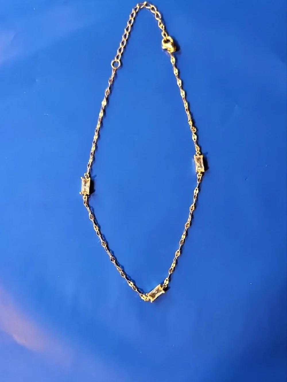 Giani Bernini Gold Over Sterling Silver CZ Anklet Bracelet 9 + 2